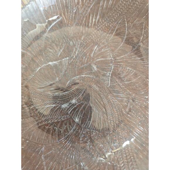 2pc Set Of Arcoroc France Canterbury  Crocus Clear Serving Bowl & Platter - Picture 5 of 12